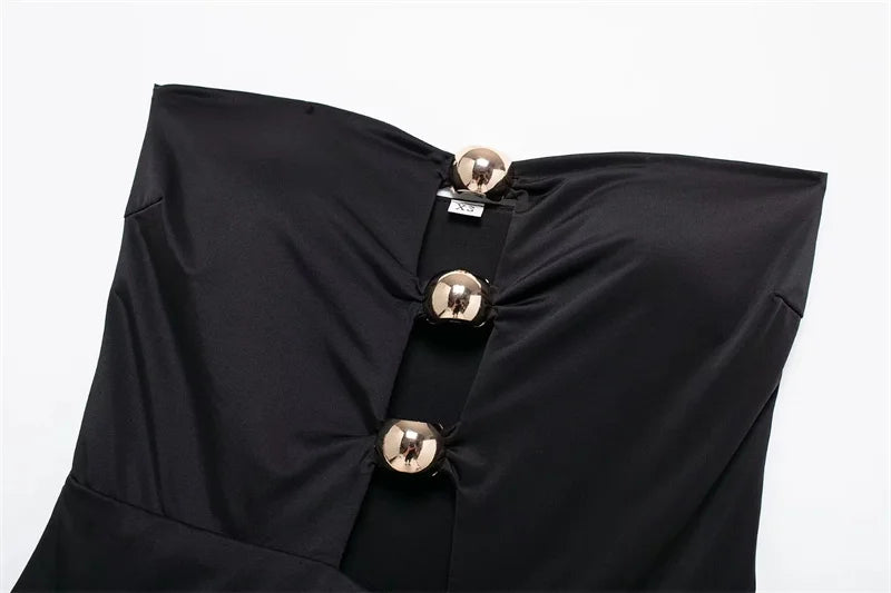 Gold Button Bodysuit