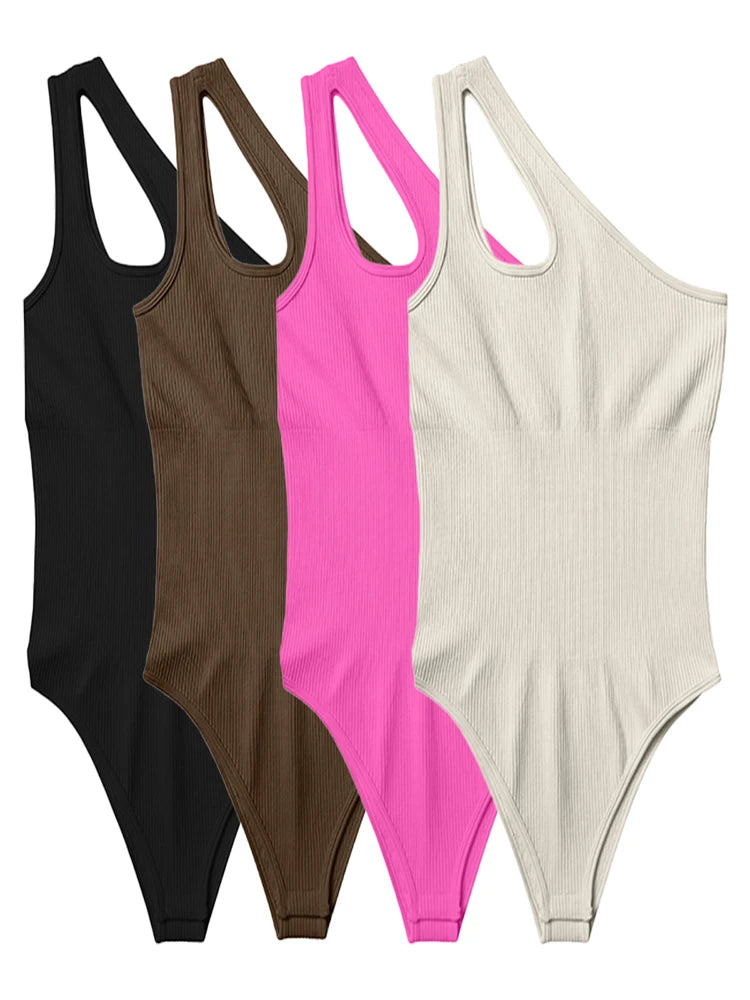 ITHG Basics - One Shoulder Ribbed Bodysuit