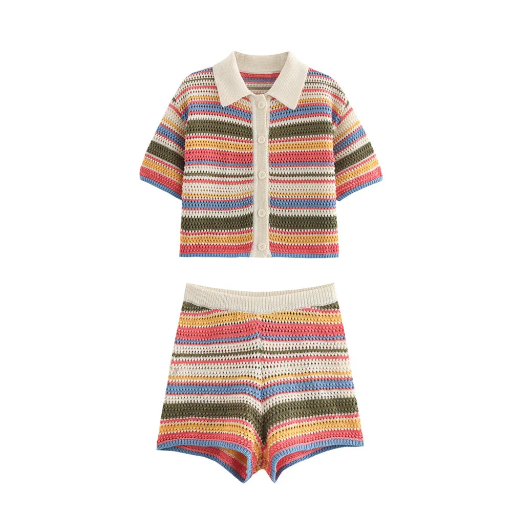 Sunset Stripes Crochet Set